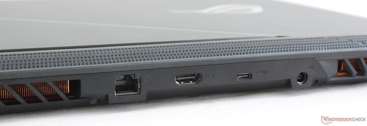 Задняя сторона: гигабитный Ethernet, HDMI 2.0b, USB 3.2 Gen. 2 Type-C + DisplayPort, разъем питания