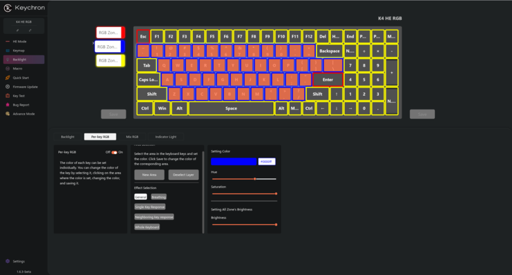 Новые настройки RGB на каждую клавишу в веб-драйверах Lemokey и Keychron Launcher открывают более серьезные возможности настройки. (Источник изображени