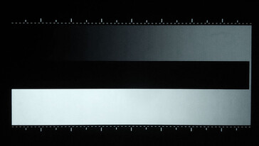 Незначительное размывание градаций серого, в основном незаметное при обычном использовании, за исключением некоторых плоских затененных участков. (Источник изображения: Notebookcheck)