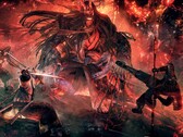Изображение, показывающее двух персонажей и монстра в игре Nioh: Complete Edition.