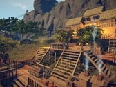 Изображение, на котором изображено здание из игры «Survival: Fountain of Youth», в настоящее время доступной для покупки в Steam.
