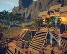 Изображение, на котором изображено здание из игры «Survival: Fountain of Youth», в настоящее время доступной для покупки в Steam.