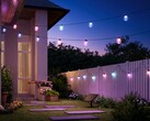 Govee Outdoor Solar String Lights на заднем дворе