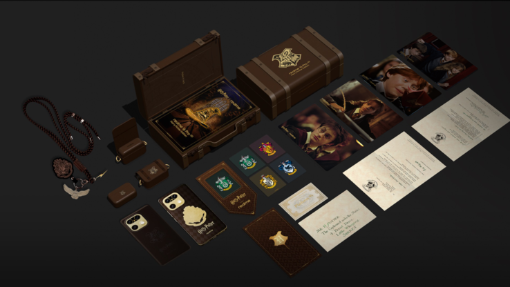 Smartphone realme 16 Pro Harry Potter Edition упакован в специальную подарочную коробку, выполненную в виде точной копии знаменитого чемодана Гарри Поттера в