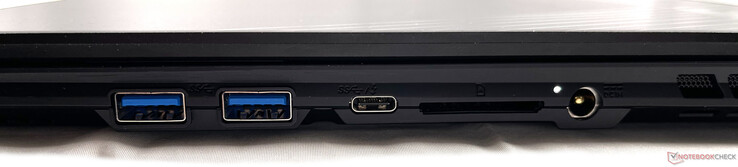 Правая сторона: 2x USB Type-A 3.2 Gen. 1, USB-C Thunderbolt 3 (DisplayPort + Power Delivery), картридер, разъем питания