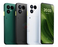 Как сообщается, Fairphone 6 будет доступен в трех цветах, включая Forest Green и Cloud White. (Источник изображения: Winfuture)