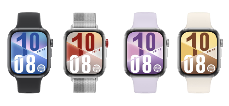 Смарт-часы Huawei Watch Fit 4 доступны в четырех цветовых вариантах, показанных выше. (Источник изображения: Huawei)