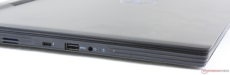 Слева: USB Type C + Thunderbolt 3, USB 3.1 Type A, 3.5-миллиметровый аудиопорт