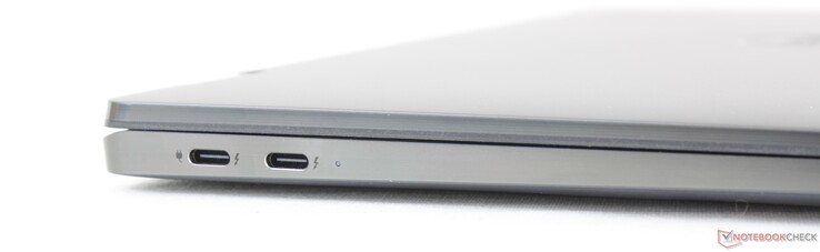 Слева: 2x Thunderbolt 4 (USB-C 3.2, PowerDelivery, DisplayPort)