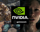Баннер Nvidia Gamescom 2025, демонстрирующий новые игры DLSS 4 (Источник изображения: Nvidia, Gamescom с правками)