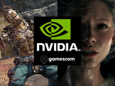 Баннер Nvidia Gamescom 2025, демонстрирующий новые игры DLSS 4 (Источник изображения: Nvidia, Gamescom с правками)