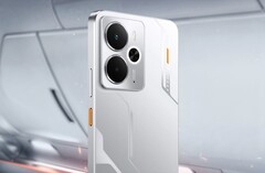 Realme 14 5G имеет дизайн в стиле меха с оранжевыми цветовыми акцентами. (Источник изображения: Realme)