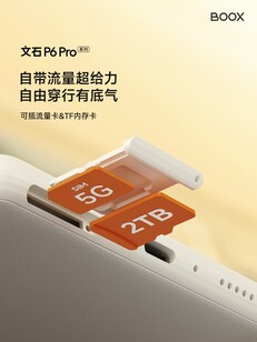 Boox P6 Pro будет оснащен гибридным слотом для SIM-карты, в который помещается физическая SIM-карта и карта MicroSD. (Источник изображения: Boox)