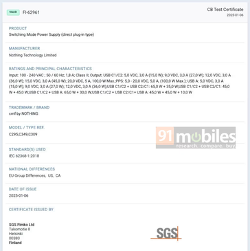 В новых утечках появилась информация о технических характеристиках и дизайне наушников Nothing Headphone (1). (Источник: TDRA, NCC via 91Mobiles; SGS Fimko via TheTechOutlook)