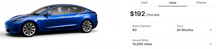 Лизинговый платеж за подержанную Model 3 с нулевым авансом.