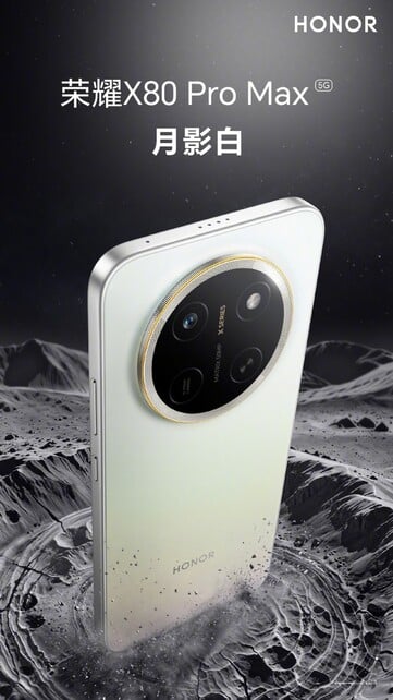 Honor X80 Pro Max в цвете «Лунный белый».