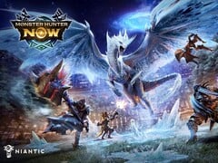 Ключевая иллюстрация к событию «Велхана» в игре Monster Hunter Now.