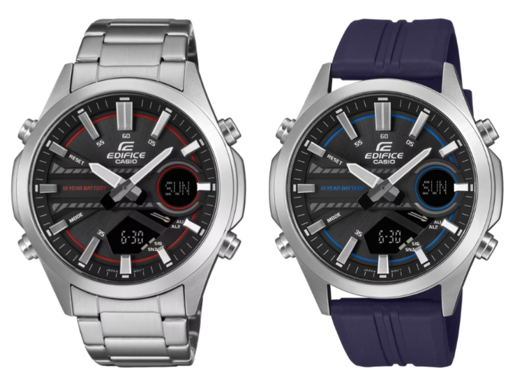 Часы Casio Edifice EFV-C120D-1A4 (слева) и EFV-C120P-1A2 (справа). (Источник изображения: Casio)