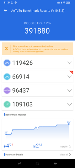 Тест быстродействия AnTuTu 10 (Источник изображения: Снимок экрана, Сергей Тарасов - Notebookcheck)
