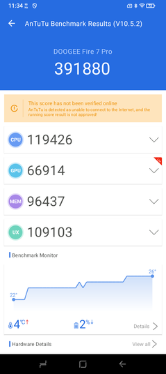 Тест быстродействия AnTuTu 10 (Источник изображения: Снимок экрана, Сергей Тарасов - Notebookcheck)