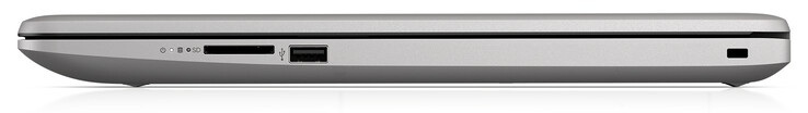 Правая сторона (версия без привода): картридер, USB 2.0 Type-A, слот для замка
