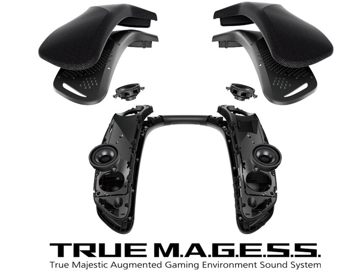 В шейной колонке Panasonic SC-GNW10S-FF используются четыре 38-миллиметровых диффузора для воспроизведения объемного звука 4.0. (Источник изображения: Panasonic)