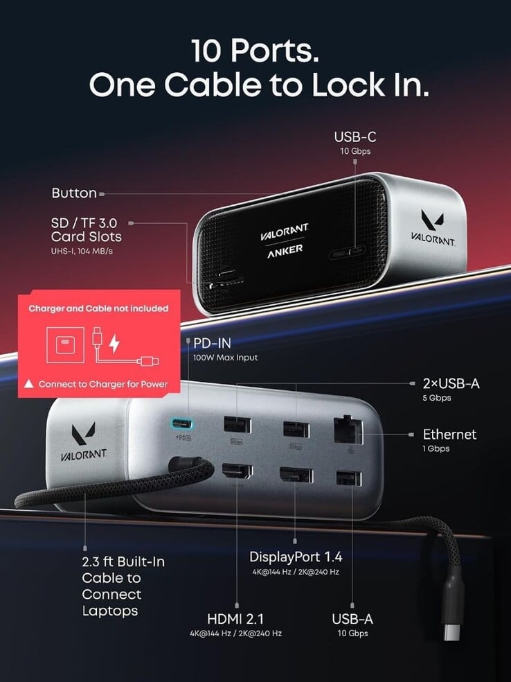Anker Nano 10-in-1 USB-C Hub Valorant Limited Edition