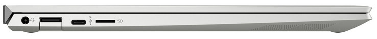 Левая сторона: аудио разъем, 2x USB 3.1 Gen (1x Type-A, 1x Type-C), картридер (только microSD)