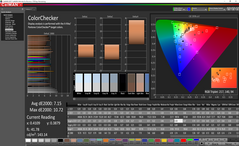 ColorChecker before calibration (touchpad display)