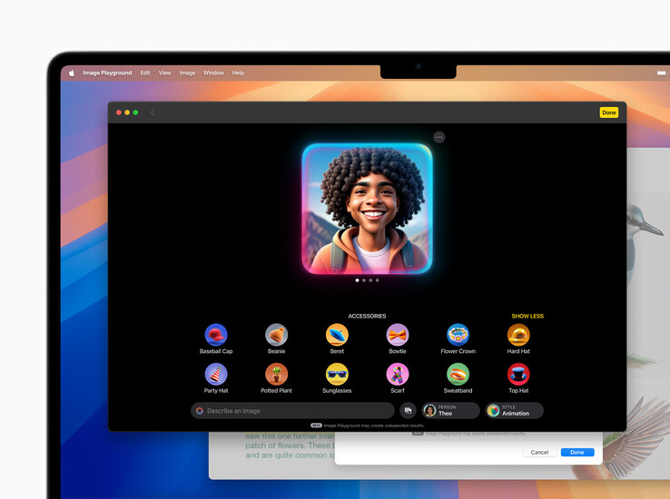 Apple утверждает, что Image Playground позволяет людям создавать "забавные и уникальные изображения" на основе различных концепций. (Источник изображения: Apple)