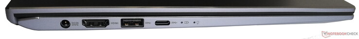 Левая сторона: разъем питания, HDMI, 1x USB 3.1 Gen 1 Type-A, 1x USB 3.1 Gen 1 Type-C