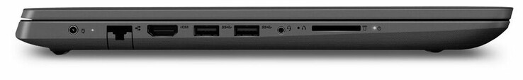 Левая сторона: разъем питания, Ethernet, HDMI, 2x USB 3.1 Gen 1 (Type-A), аудио разъем, картридер