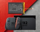 Консоль Switch 2 показана со сменной батареей