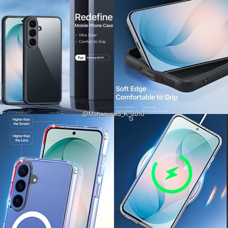 Утечка рендеров корпуса Galaxy S26 FE.