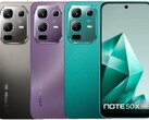 Infinix Note 50x 5G выпускается в цветах морской зеленый, зачарованный фиолетовый и титановый серый (Источник изображения: Infinix)
