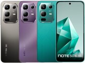 Infinix Note 50x 5G выпускается в цветах морской зеленый, зачарованный фиолетовый и титановый серый (Источник изображения: Infinix)