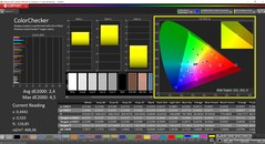 CalMAN ColorChecker (профиль: Native, целевое цветовое пространство: P3)