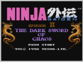 Изображение титульного экрана Ninja Gaiden II: The Dark Sword of Chaos