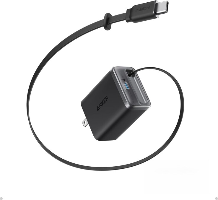 Зарядное устройство Anker Nano (35 Вт, встроенный выдвижной кабель USB-C). (Источник изображения: Anker)