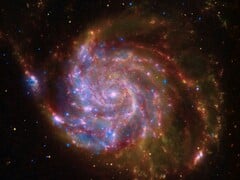 Изображение, показывающее спиральную галактику.