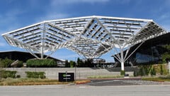 Здание штаб-квартиры компании Nvidia Corp., расположенное в Санта-Кларе, штат Калифорния