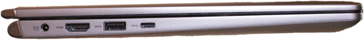 Левая сторона: разъем питания, HDMI 1.4, USB 3.1 Gen1 Type-A, USB 3.1 Gen1 Type-C