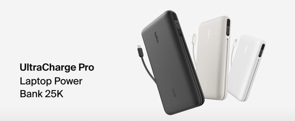 Belkin UltraCharge Pro Laptop Power Bank 25K доступен только в черном цвете, несмотря на то, что на изображении выше показаны три варианта расцветки.