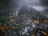 Изображение, на котором изображён город в игре Frostpunk 2, которая сейчас продаётся в Steam со скидкой 50 %.