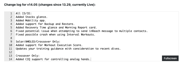 Примечания к выпуску бета-версии 14.05 для серии Garmin Instinct 3