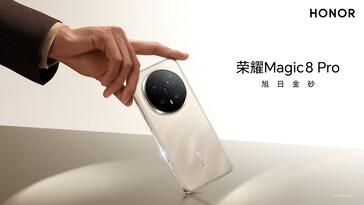 Magic 8 Pro в золотом цветовом исполнении (Источник изображения: Honor)