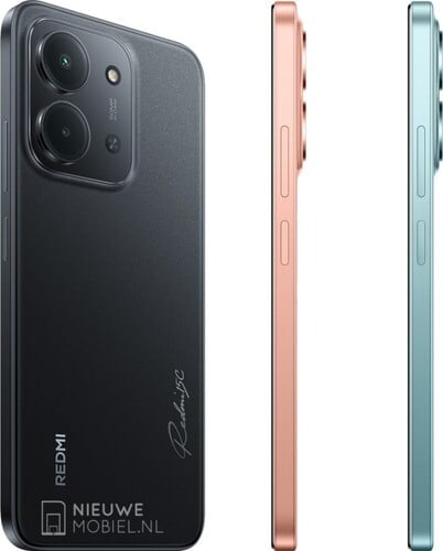 Redmi 15C в черном (Midnight Black), оранжевом (Twilight Orange) и зеленом (Mint Green) цветах. (Источник изображения: NieuweMobiel)