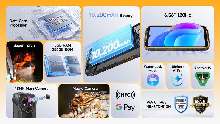 NFC есть, но не 5G. (Источник изображения: Ulefone)