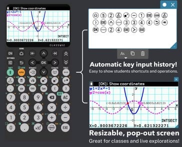 Учителя могут использовать бесплатный эмулятор Casio fx-CG100 для компьютеров во время презентаций в классе. (Источник изображения: Casio)