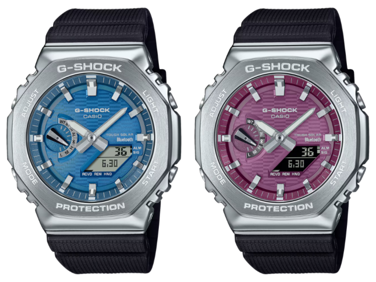 Часы Casio G-Shock GBM-2100A-2B (слева) и GBM-2100A-4B (справа). (Источник изображения: Casio)